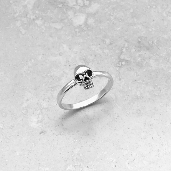 Sterling Silver Skull Ring, Religious Ring - Picture 13 of 13